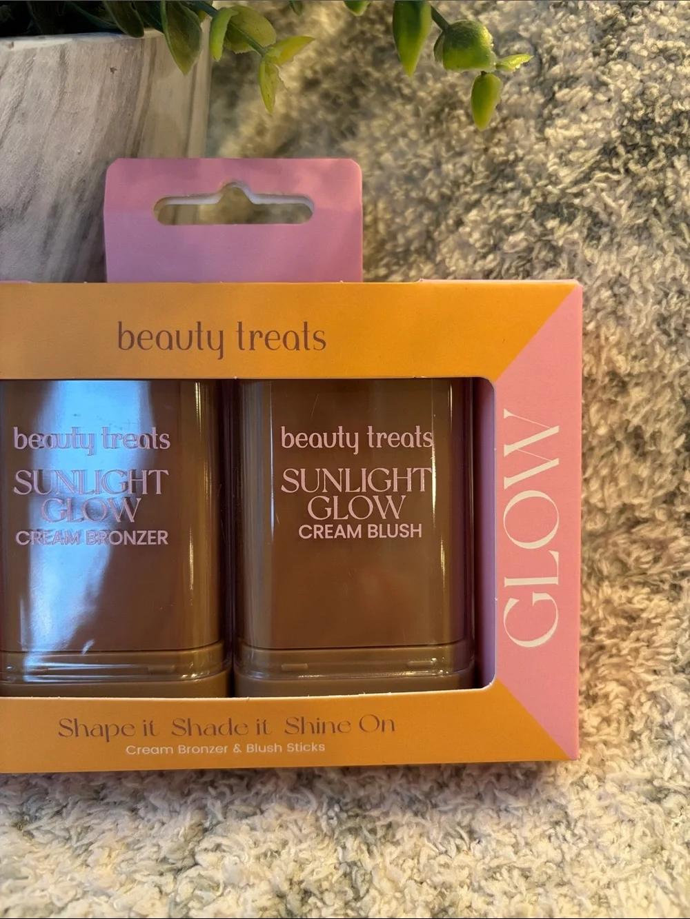 Beauty Treats Summer Sunlight Glow Cream Blush & Bronzer Set NWT 2x.44oz